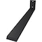 Ekena Millwork Hidden Support Steel Heavy Duty Bracket w/ Back Plate, Powder Coated Black 2 1/2"W x 20"D x 4"H BKTM02X20X04HBPBL - alternate 3